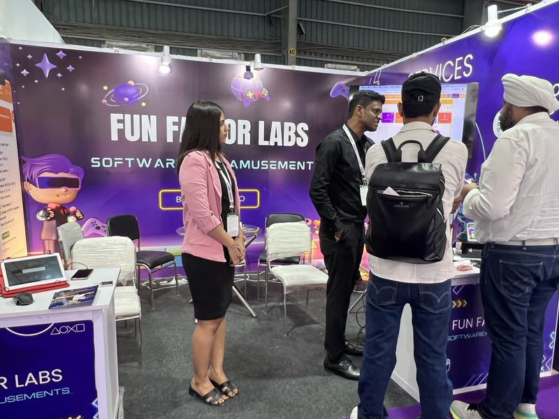 Visitors at FunFactor booth